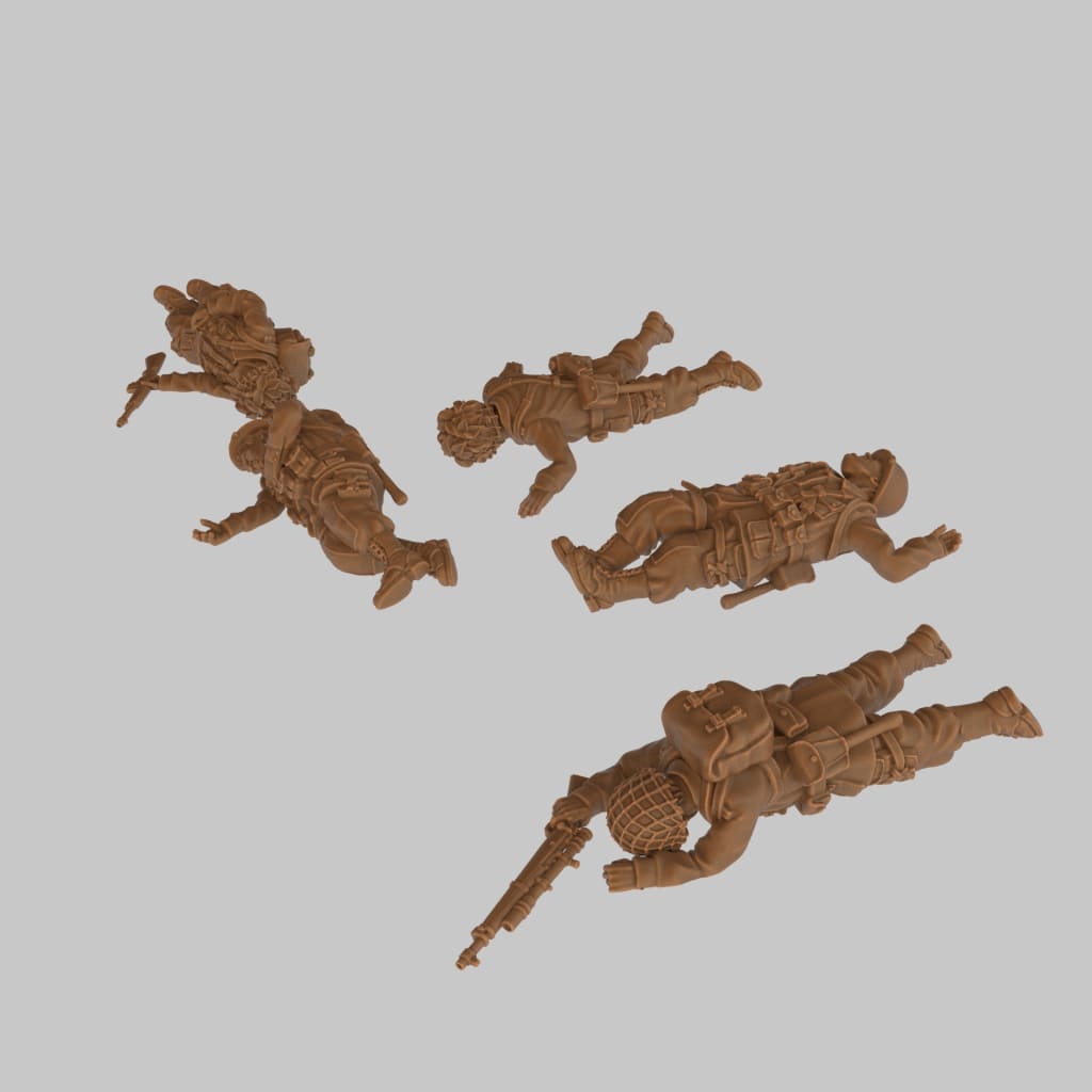 US Airbourne Casulties 2 28mm 1:56 Wargaming Figure