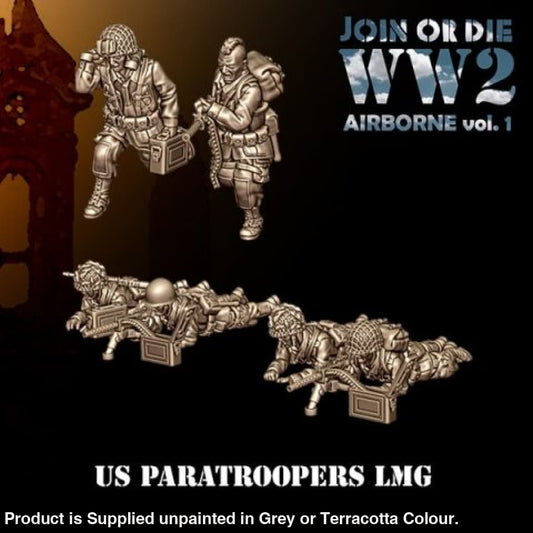US Airbourne LMG TEAMS 28mm 1:56 Wargaming Figure
