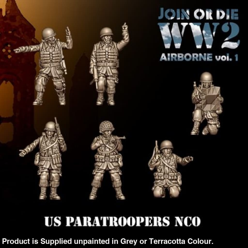 US Airbourne NCO’s 28mm 1:56 Wargaming Figure
