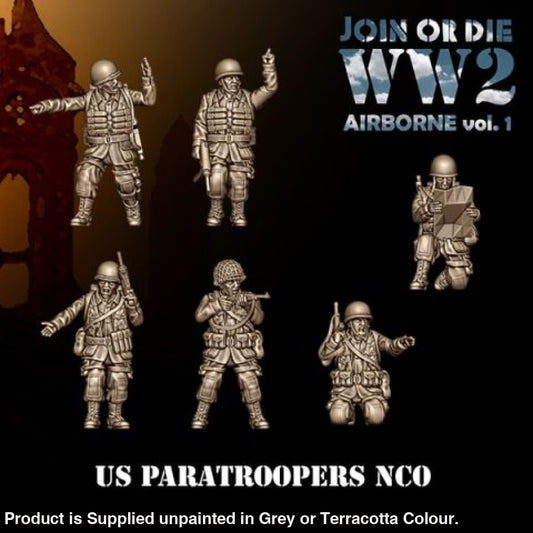 US Airbourne NCO’s 28mm 1:56 Wargaming Figure