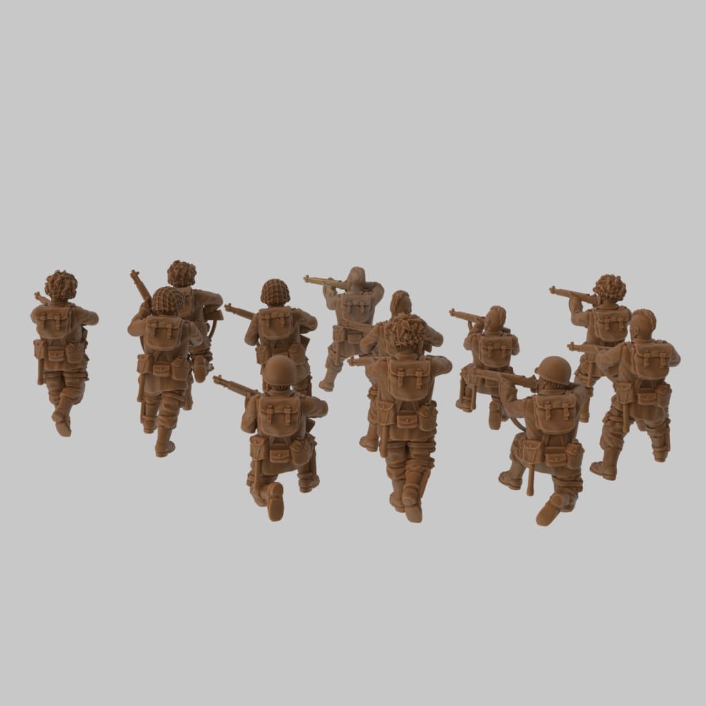 US Airbourne Paratrooper Riflemen 28mm 1:56 Wargaming Figure