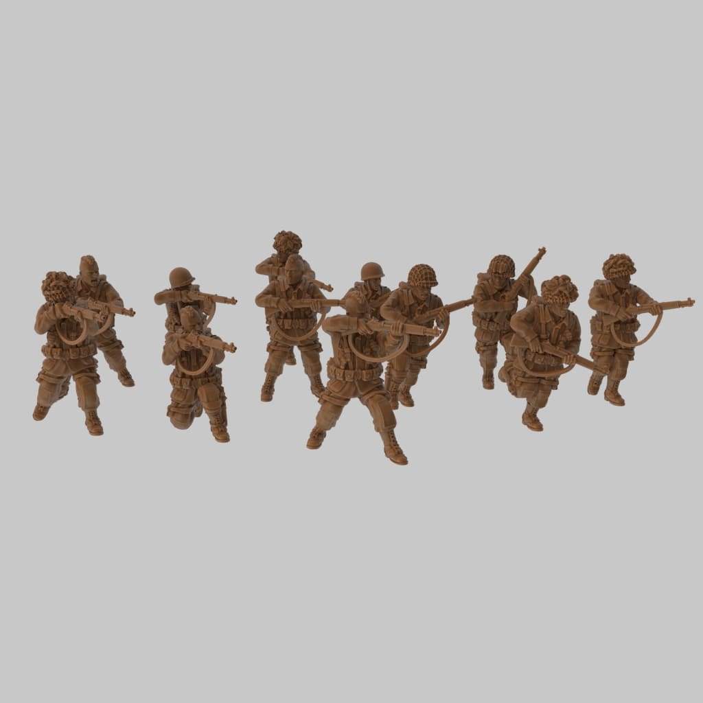 US Airbourne Paratrooper Riflemen 28mm 1:56 Wargaming Figure
