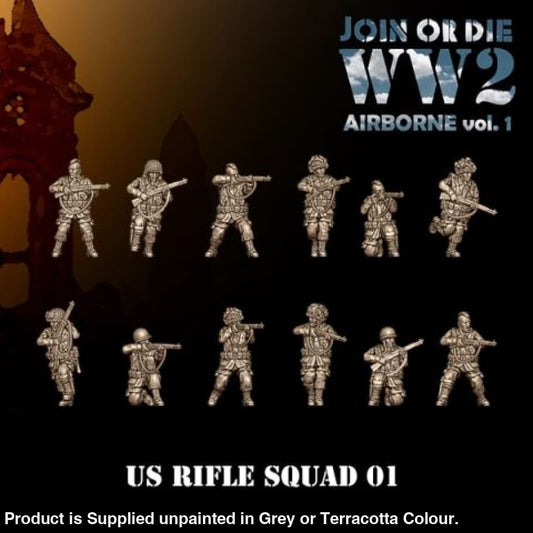 US Airbourne Paratrooper Riflemen 28mm 1:56 Wargaming Figure